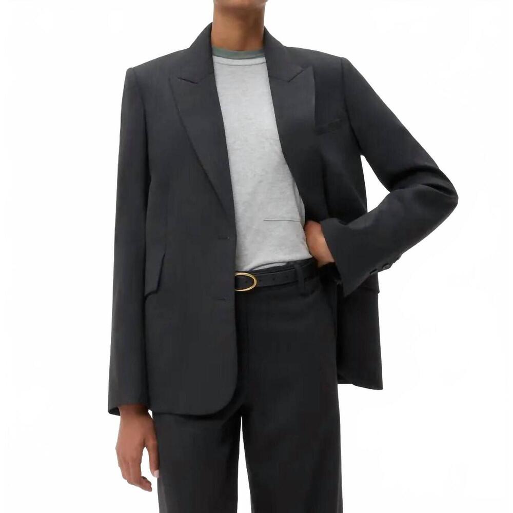 NEW TWP perfect boyfriend blazer in charcoal